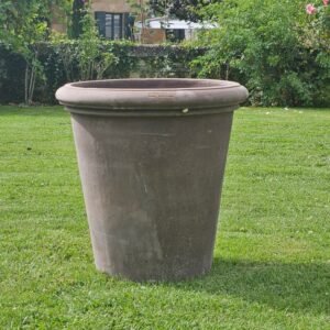 VASO ALTO LISCIO  GRIGIO en terre cuite de Toscane