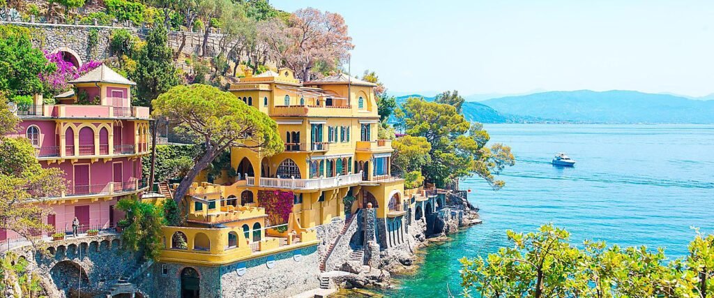 portofino italy sea coast houses